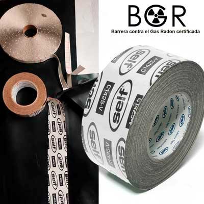 Cinta sellados y solapes Gas Radón BGR Hermetic